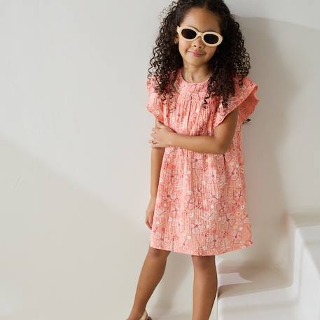 Robe bébé en gaze de coton santa giulia Corail 5 - vertbaudet enfant 