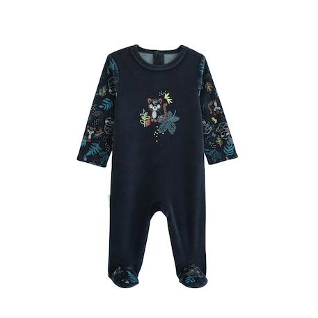 Pyjama bébé en velours jungle friends Bleu 2 - vertbaudet enfant 
