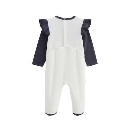 Pyjama bébé en velours holamuchacha Ecru 3 - vertbaudet enfant 