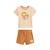 Ensemble bébé t-shirt et short en éponge mio Ecru 2 - vertbaudet enfant 