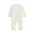 Pyjama bébé en velours ouverture pont câlins Ecru 3 - vertbaudet enfant 