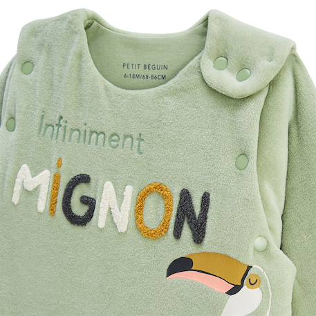 Gigoteuse d'hiver en velours avec manches amovibles boavista Vert 3 - vertbaudet enfant 