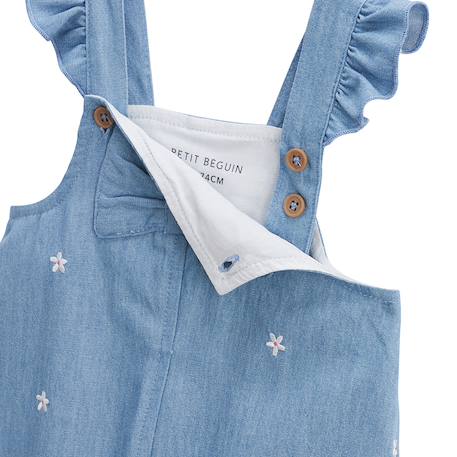 Salopette bébé en chambray ciao milano Bleu 3 - vertbaudet enfant 