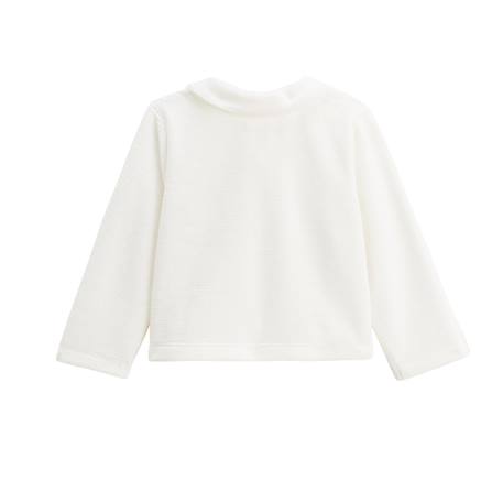 Ensemble gilet et pantalon bébé en velours perle Ecru 5 - vertbaudet enfant 