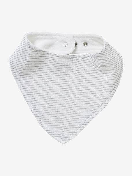 Lot 3 bavoirs bandanas en gaze de coton Bord de mer+Broceliande+Dans les bois+Hanoi+Hérisson+Hygge+lot renard+Mon coeur+Tanzanie 48 - vertbaudet enfant 