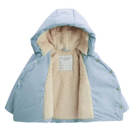 Doudoune bébé imperméable doublée sherpa avec capuche nino Bleu 5 - vertbaudet enfant 