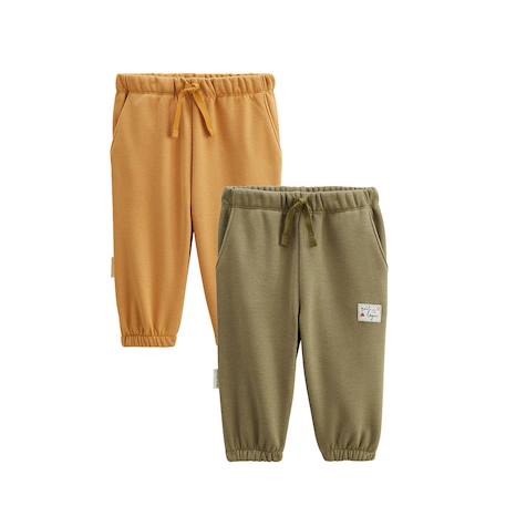 Lot de 2 pantalons bébé en molleton gustin Camel 2 - vertbaudet enfant 