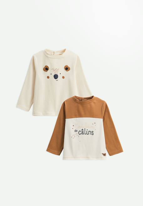 Garçon-Lot de 2 t-shirts enfant manches longues constellation