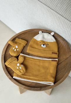 Ensemble bonnet, moufles et cache-cou enfant en tricot charly  - vertbaudet enfant