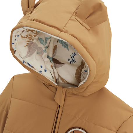 Doudoune bébé intérieur polaire avec capuche lamascotte Camel 5 - vertbaudet enfant 