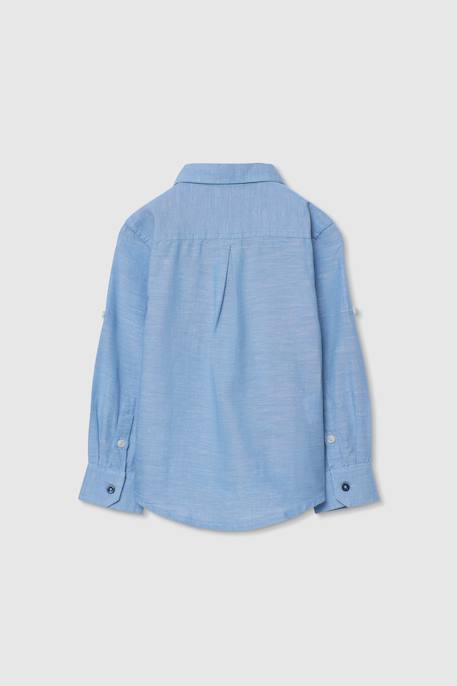 Chemise en lin Bleu 2 - vertbaudet enfant 