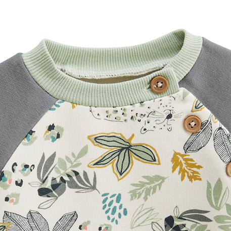 Ensemble enfant sweat et pantalon en molleton boavista Kaki 4 - vertbaudet enfant 