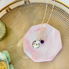 Vêtements de grossesse-Bola de grossesse argent amethyste