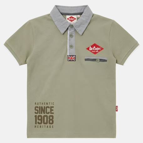 Polo avec col chemise ouverture boutonnée Marine+Noir+Rouge+Vert 13 - vertbaudet enfant 