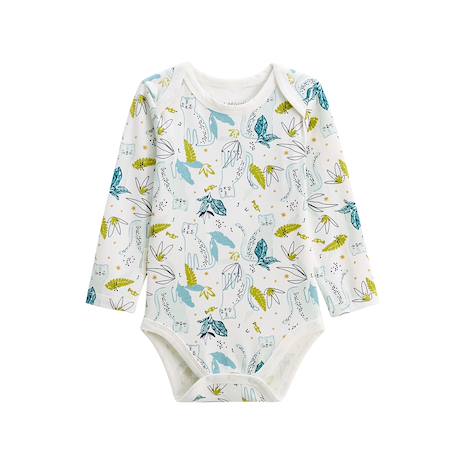 Lot de 2 bodies bébé manches longues oscar Bleu 3 - vertbaudet enfant 
