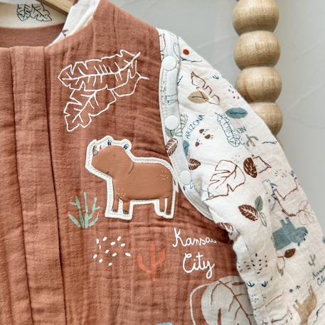 Turbulette tog 2 en gaze de coton avec pieds retroussables et manches amovibles kansas city Camel 5 - vertbaudet enfant 