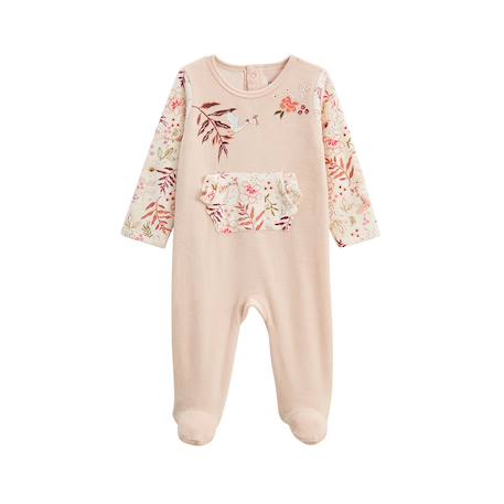 Pyjama bébé en velours manouk Rose 2 - vertbaudet enfant 