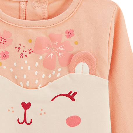 Pyjama enfant 2 pièces à pieds retroussables santa giulia Corail 3 - vertbaudet enfant 