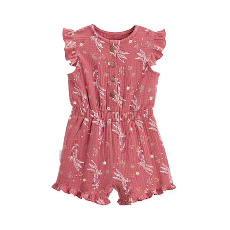 Combishort bébé en gaze de coton fiesta Rose 2 - vertbaudet enfant 