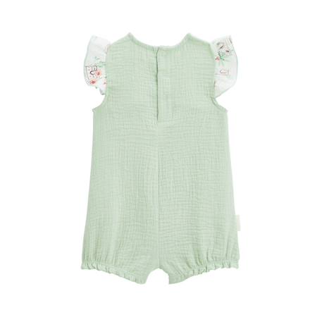 Barboteuse bébé en gaze de coton arya Ecru 3 - vertbaudet enfant 