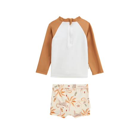 Maillot de bain bébé 2 pièces t-shirt de protection uv & boxer tango Camel 3 - vertbaudet enfant 
