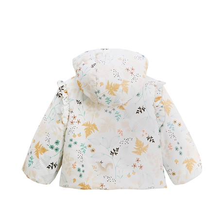 Doudoune bébé imperméable doublée sherpa avec capuche bloom Ecru 3 - vertbaudet enfant 