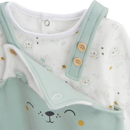 Ensemble salopette bébé en molleton ultra chaud et t-shirt kenya Vert 4 - vertbaudet enfant 