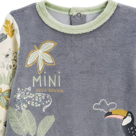 Lot de 2 pyjamas bébé en velours boavista Kaki 5 - vertbaudet enfant 
