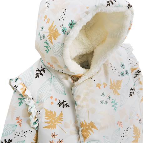 Doudoune bébé imperméable doublée sherpa avec capuche bloom Ecru 5 - vertbaudet enfant 