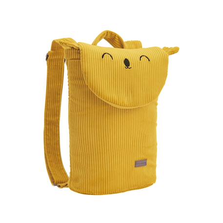 Sac à dos enfant en velours côtelé adele Ocre 3 - vertbaudet enfant 
