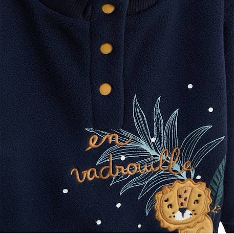 Ensemble enfant sweat en polaire et pantalon en molleton charly Bleu 4 - vertbaudet enfant 