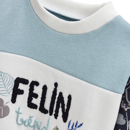 Sweat-shirt bébé en molleton félintrépide Bleu 5 - vertbaudet enfant 