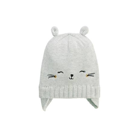 Bonnet bébé et moufles en tricot esmée Gris 4 - vertbaudet enfant 