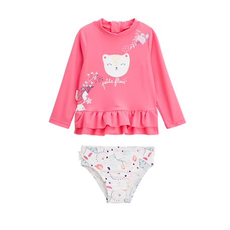 Maillot de bain bébé 2 pièces t-shirt de protection uv & culotte ciao milano Rose 2 - vertbaudet enfant 