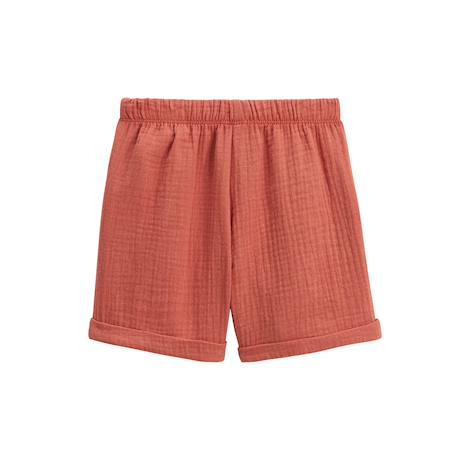 Ensemble enfant t-shirt et short en gaze de coton liwa Ecru 6 - vertbaudet enfant 