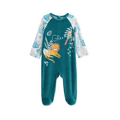 Pyjama bébé en velours roméo Bleu 2 - vertbaudet enfant 