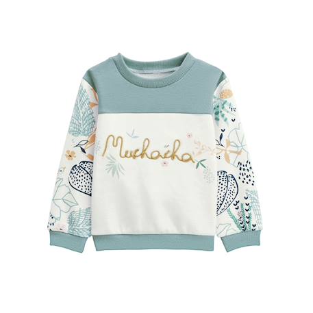 Sweat-shirt enfant en molleton holamuchacha Ecru 2 - vertbaudet enfant 