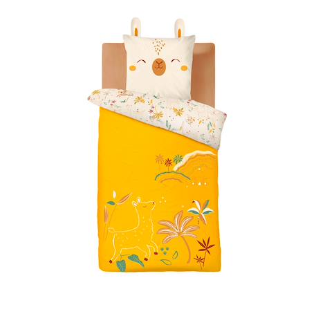 Housse de couette enfant + taie d'oreiller gabin Jaune 2 - vertbaudet enfant 