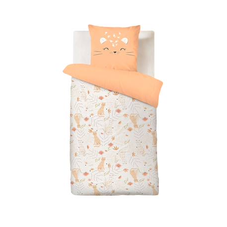 Housse de couette enfant + taie d'oreiller tchatcha Peche 3 - vertbaudet enfant 