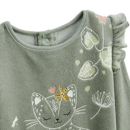 Pyjama enfant 2 pièces en velours lily Kaki 4 - vertbaudet enfant 