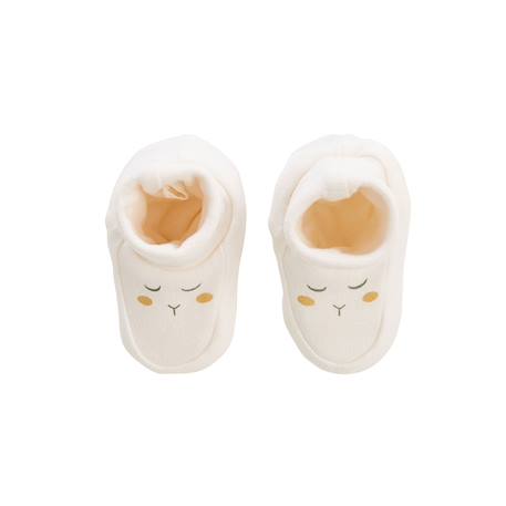 Combinaison bébé en molleton et chaussons câlins Ecru 6 - vertbaudet enfant 