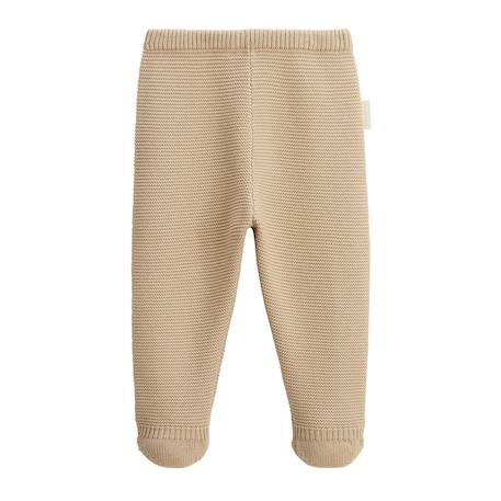 Ensemble gilet et pantalon avec pieds bébé en tricot hello baby Sable 6 - vertbaudet enfant 