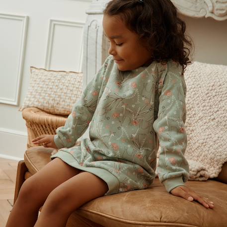 Robe bébé en molleton lison Vert 6 - vertbaudet enfant 