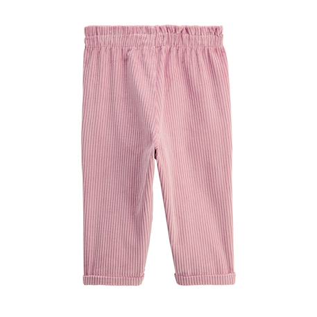 Pantalon bébé en velours côtelé céleste Rose 3 - vertbaudet enfant 
