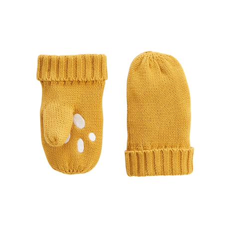 Ensemble bonnet, moufles et cache-cou enfant en tricot charly Ocre 5 - vertbaudet enfant 