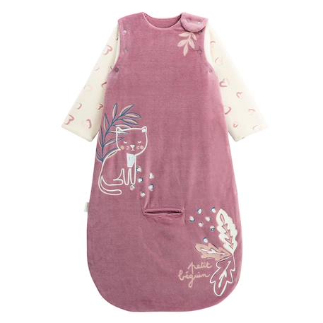 Gigoteuse siège auto tog 3 en velours avec manches amovibles matcha Rose 2 - vertbaudet enfant 