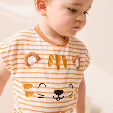 Combishort bébé en éponge mio Ecru 6 - vertbaudet enfant 