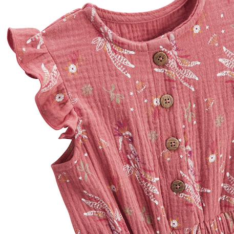 Combishort bébé en gaze de coton fiesta Rose 4 - vertbaudet enfant 
