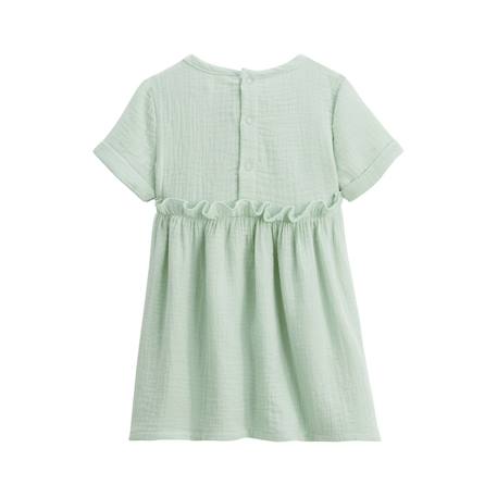 Robe bébé en gaze de coton arya Vert 3 - vertbaudet enfant 