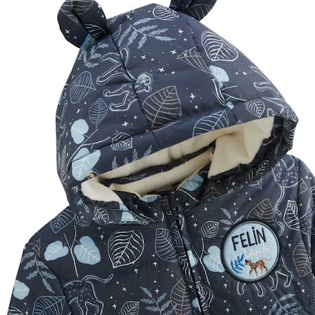 Doudoune bébé intérieur polaire avec capuche félintrépide Bleu 5 - vertbaudet enfant 